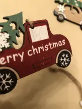 Adorno para árbol de Navidad de artesanía de madera de alce Natural para Navidad, decoración de Navidad para el hogar de Año Nuevo, colgante de madera, regalo de Navidad, 2021