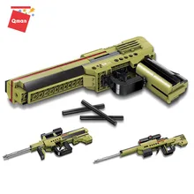 Pistola de Águila del desierto QMAN arma de bloques Rifle de francotirador con balas modelo bloques de construcción técnica juguetes para niños regalos 3 en 1(China)