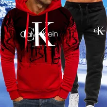 Men's Winter Hoodie Sets Tracksuit Sportswear New Men Sweatshirt+Sweatpant Suit Fashion Brand Streetwear Pullover Clothes