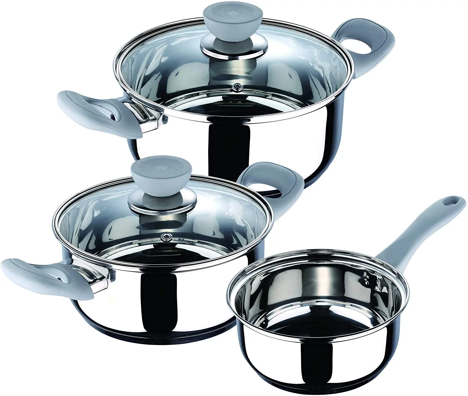 Batteria Sg-8045 Cucina 5 Pz Acciaio Inox Colore Grigio Alexia Collection