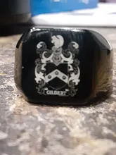 Personalizado grabado por encargo nombre anillo con foto de acero inoxidable anillos de sello para hombre foto familiar hombre de compromiso anillos de boda