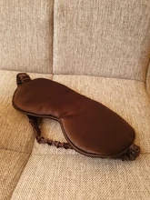 Las mujeres de seda imitada antifaz para dormir de viaje portátil parche Ojo de siesta parche venda de reposo de la cubierta de ojo máscara de dormir noche visera