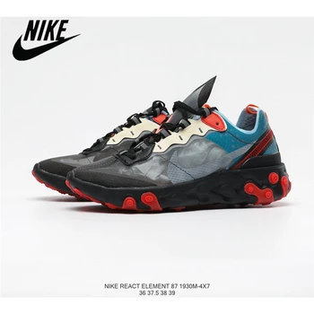 

Original Nike Upcoming React Element 87 reactive element translucent gauze Men jogging shoes AQ1090 101