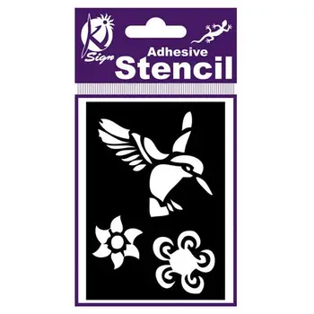 

Ks-bs-009 stencil on adhesive basis 'Hummingbird and color', 7x10 cm Ki sign