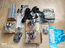 Kit completo de máquinas de tatuaje, pistola de tinta negra, fuente de alimentación, agarres, herramientas de arte corporal, conjunto de tatuaje, maquillaje permanente