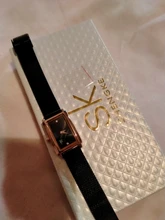 Shengke-Reloj de pulsera de cuarzo para mujer, accesorio de marca de lujo, de diseñador Geneva, rectangular, regalos de lujo