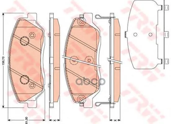Колодки Тормозные Hyundai Santa Fe(Cm)/(Sm) 05-/Kia Sorento(Xm) 09- Передние Trw/Lucas Gdb3418 TRW/Lucas арт. GDB3418