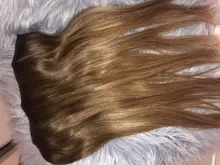 VeSunny-máquina de extensiones de cabello humano Remy, 100% de cabello humano auténtico Rubio Invisible, con 2 Clips, Halo