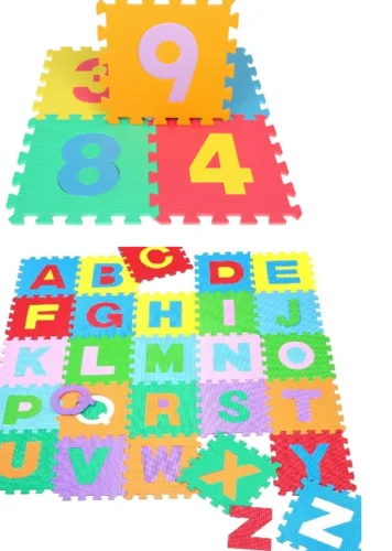 Набор пазлов TAPPETINO PER BAMBINI GIOCO NUMERI LETTERE GOMMA