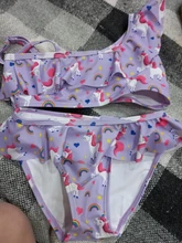 Nuevo 2021 niños traje de dos piezas Flamingo traje de baño para niñas 2021 verano Bikini conjuntos niños traje de baño bañador adorable G1-K337