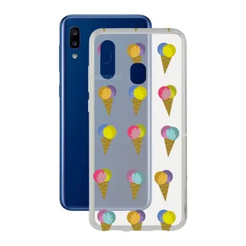 

Mobile cover Samsung Galaxy A20 KSIX Flex TPU Transparent