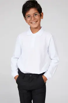 

DeFacto Autumn Boy Lapel Long Sleeves Solid T-Shirt Boys Fashion Cotton Pullovers Kids Comfort Casual Shirts- L0288A619AU