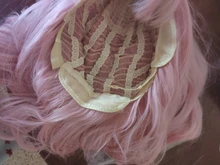 ALAN EATON-Pelucas sintéticas para mujer, cabelleras de contextura ondulada, largas, de color negra y rosada, con degradado, de pelo natural de fibra de alta temperatura