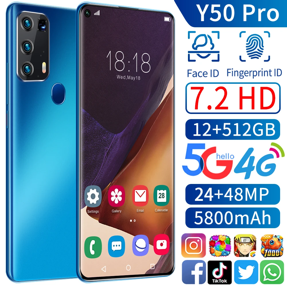 Global Version Y50 Pro 5g Let Smartphone 7 2 Inch Hd 1440 3088 Full Display 24mp 48mp Camera 10 Core 12gb 512gb Mobile Phone Phone Screen Protectors Aliexpress