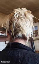 Bicicleta con sintético Flexible moño para el cabello rizado cabello moño elástico sucio ondulado Scrunchies abrigo de cola de caballo de pelo banda Exte