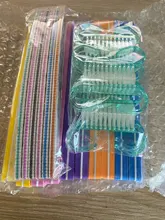 Cepillo para limpieza de uñas, herramientas de manicura de decoración de uñas, accesorios acrílicos, 10 Uds.