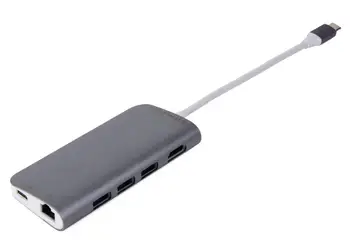 

LMP USB-C mini Dock-8-port USB-C mini Dock com HDMI USB 3.0 Ethernet SD/MicroSD USB-C-space gray
