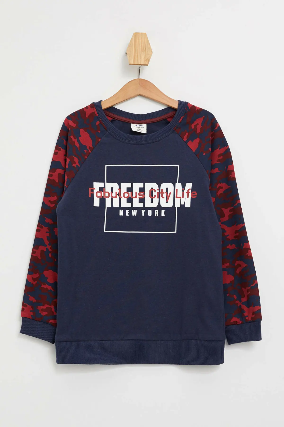 

DeFacto Boy Winter Dark Color Hoodies Kids Casual Long Sleeve Pullovers Boys Knitted Mixed Color Sweat Shirt-L3272A619WN