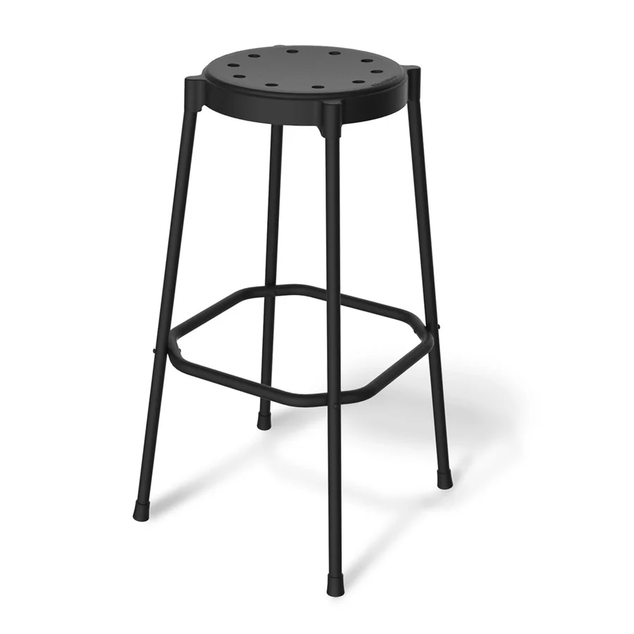 Стул барный Sheffilton SHT-S48 черный пластик/металл 40х40х76 для кухни студии офиса бара