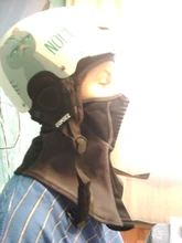 ROCKBROS-Mascarilla de esquí térmica, forro polar con protector para la cara, capucha de snowboard, bufandas de deporte al aire libre, a prueba de viento, casco para bici, pasamontañas