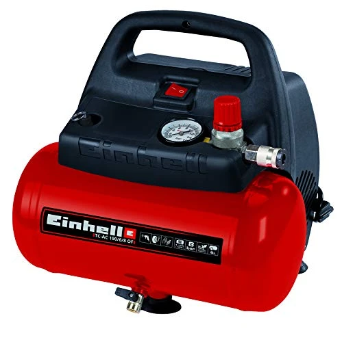 Einhell TH-AC 190/6/8 OF-air compressor, 8 bar, 6 l tank, suction 185 l  /min, 1100 W, 230 V, red and black - AliExpress