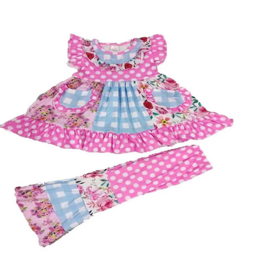 

Cotton girls set o-neck pant dziewczynka cute dresses girl print dress children sale new dress