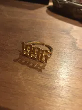 Anillos de año de nacimiento para mujer, sortija de dedo de acero inoxidable, Color dorado y plateado, joyería gótica de cumpleaños, 1991, 1995, 1996