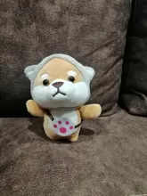 Nuevo estilo lindo Shiba Inu llavero peluche colgante pequeño chico de peluche juguetes de peluche animales de Navidad cumpleaños regalo