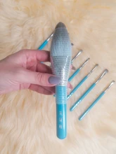 Foundation Eyeshadow Blush Synthetic-Hair-Brushes Iris-Series Beauty Mydestiny Set-Powder