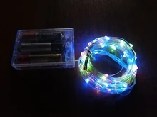 Fairy 2M 5M 10M Battery Operated LED Silver Wire String Lights For Wedding Christmas