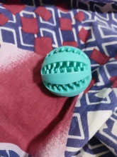 Bola de juguete interactiva para perro, Bola de goma natural con fugas, Limpieza de dientes, 5cm/7cm/11cm, nueva mascota de sandía