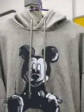 De dibujos animados de Disney par Mickey Sudadera con capucha Casual de las mujeres Sudadera con capucha Ulzzang ropa informal estilo hip hop Harajuku sudadera