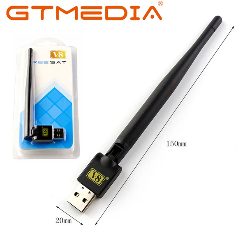 GTmedia USB WiFi Беспроводная с антенной работает для V7s HD V7 combo PLUS V9 супер цифровые