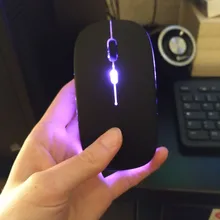 Ratón inalámbrico USB RGB de 2,4 Ghz para ordenador portátil, Mouse ergonómico con Bluetooth 5,2, silencioso, retroiluminado con LED para videojuegos