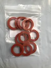 Anillo de goma de silicona PTFE, junta plana de sellado para boquilla de ducha, manguera, tubo de fuelle, arandela, blanco y negro, 1/2 , 3/4, 1