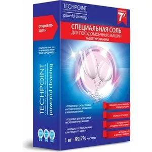 Соль для посудомоечной машины (ПММ) Techpoint Эко специальная таблетированная 1 кг |