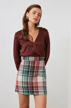 

Trendyol Plaid Skirt TWOAW21ET0157