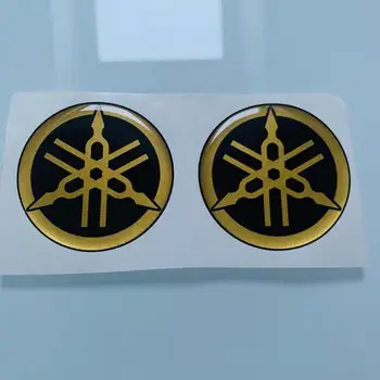 

2 STICKERS DIAPASON FOR MOTORCYCLES AND SCOOTERS - YAMAHA - 50 mm. GOLD - BLACK