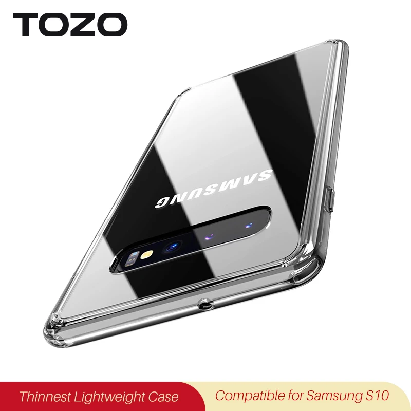 

TOZO Samsung Galaxy S10 Case 6.1 Inch (2019) Hybrid PC+TPU Soft Grip Matte Finish Clear Back Panel Cover for Samsung