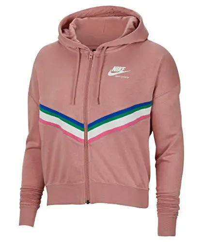 Nike W NSW HRTG FZ FLC Rust pink/white 