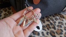 Supernatural Keychain Ring Sun-Pendant Movie Metal Unisex Dean Pentagram