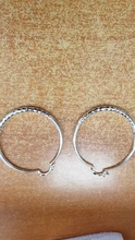 Pendientes redondos de Plata de Ley 925 para mujer, aretes redondos de Hip Hop para mujer, aretes de aro Piercing de 5,1 cm de círculo grande, proveedores de envío directo
