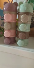 Caja portátil de almacenamiento de alimentos para bebés, recipiente para aperitivos ZXH con diseño de oso de 3 / 4 capas, para cereales esenciales, leche en polvo