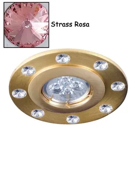 

Recessed metal gold satin rhinestone made whit swarovski Rose