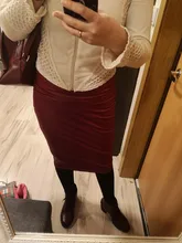 Clubwear Skirt Back-Split Bodycon Black Long High-Waist Women CUHAKCI Pencil