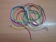 Cordón encerado de algodón, cuerda trenzada ajustable de 1,5mm y 2mm, cadena con cierre de langosta, accesorios para fabricación de joyas DIY, 10 Uds.