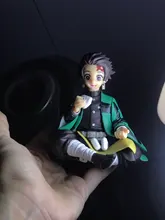 Premium Chokonose figura Anime cazadora de Kamado Tanjirou Agatsuma Zenitsu comer bolas de arroz PVC figura de acción