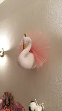 Cabeza de cisne 3D para decoración de habitación de niños, decoración colgante de pared para habitación de niños, guardería, casa de juego de instalación suave