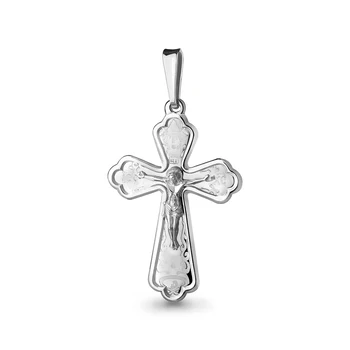 

Aquamarine Orthodox cross without inserts, 925 sterling silver