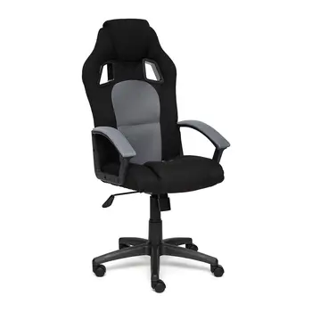 

Chair "Driver" (Artificial black leather gray mesh)